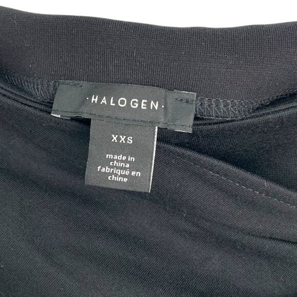 Halogen Ruched Jersey Midi Skirt Black Size XXS NWOT $34 MSRP - Picture 4 of 9